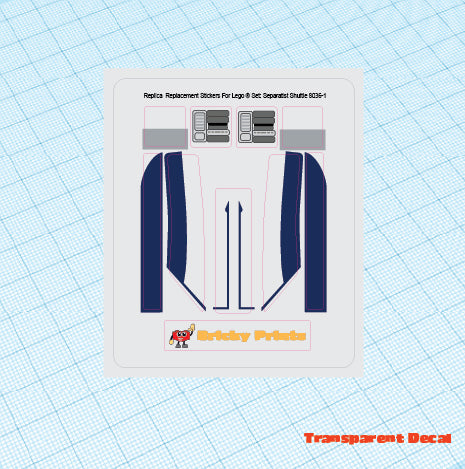 Replica Replacement sticker Set: Separatist Shuttle 8036