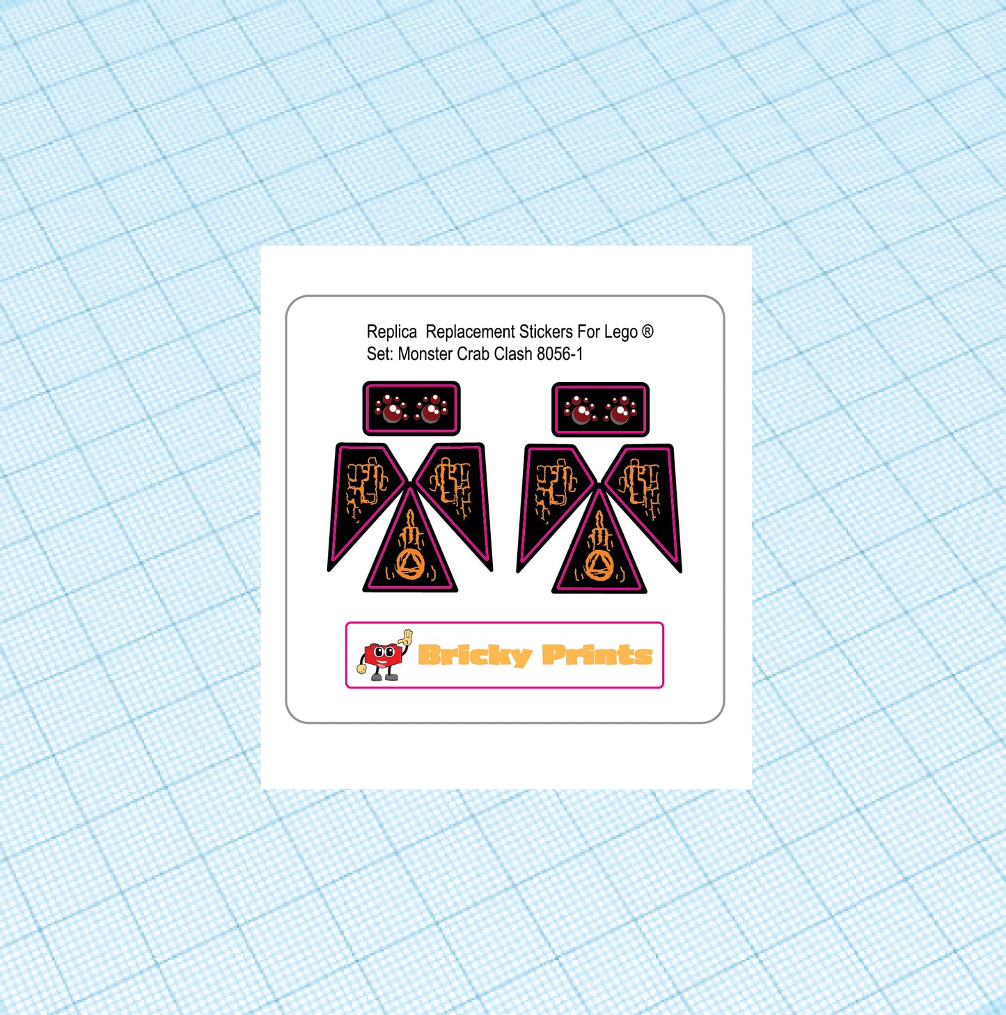Replica Replacement sticker set: Monster Crab Clash 8056