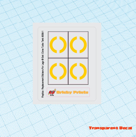 Replica Replacement sticker Set: Clone Turbo Tank 8098
