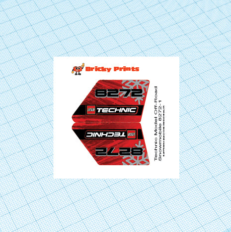 Replica Replacement sticker Set: Technic Model Off-Road 8272-1 - Snowmobile