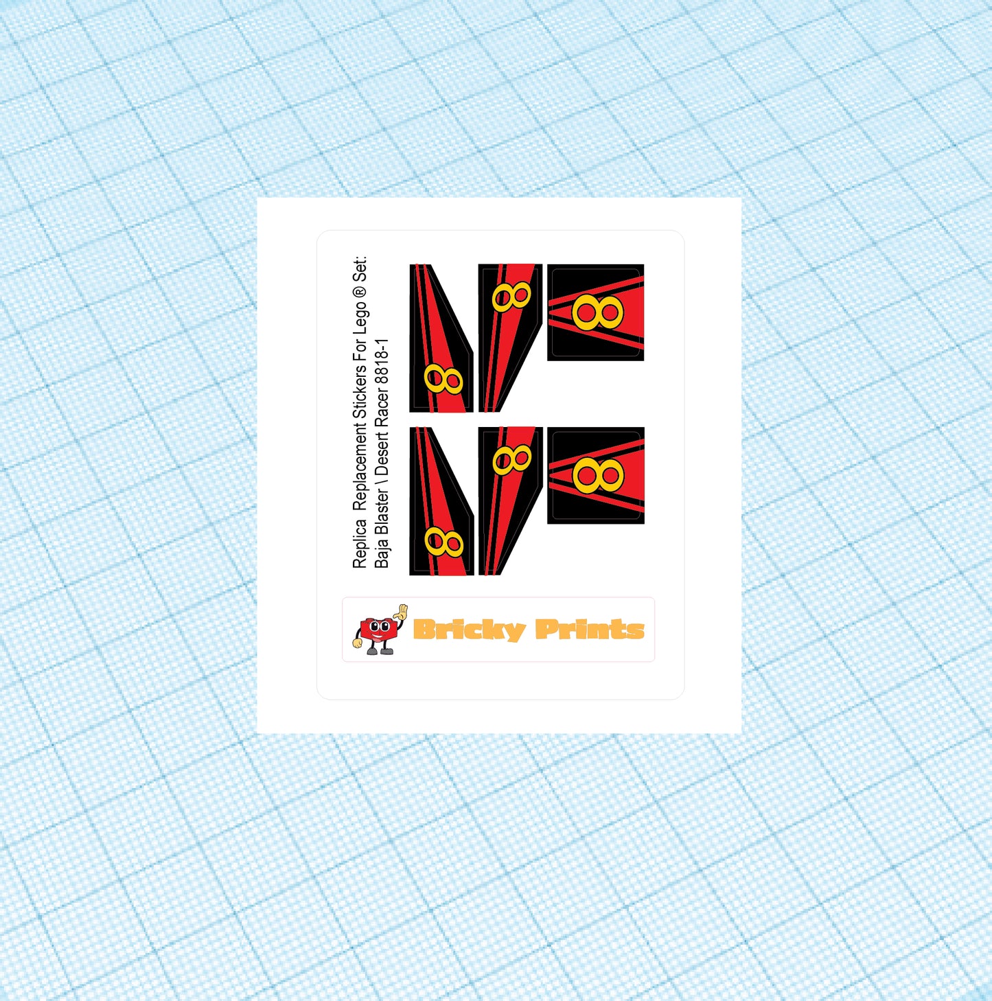 Replica Replacement sticker Set: Technic Model Off-Road Baja Blaster \ Desert Racer 8818