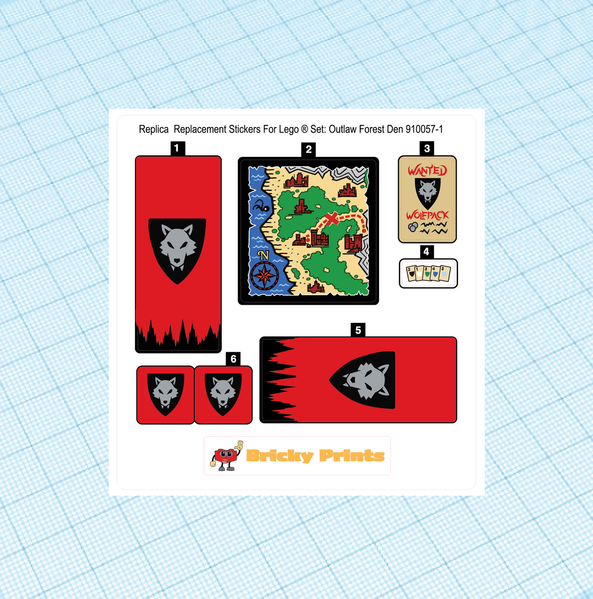 Replica Replacement sticker Set: Outlaw Forest Den 910057