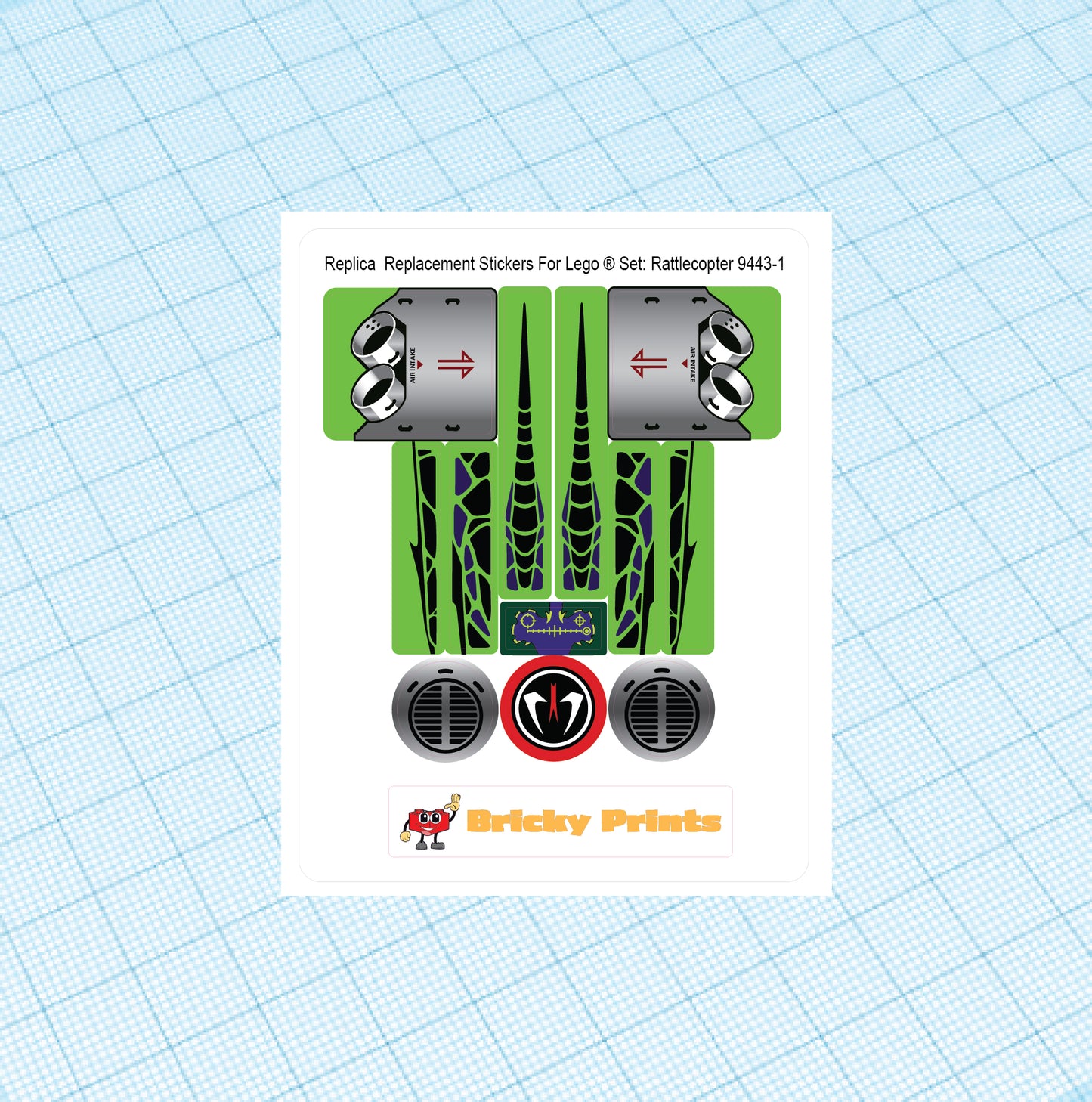 Replica Replacement sticker set: Rattlecopter 9443