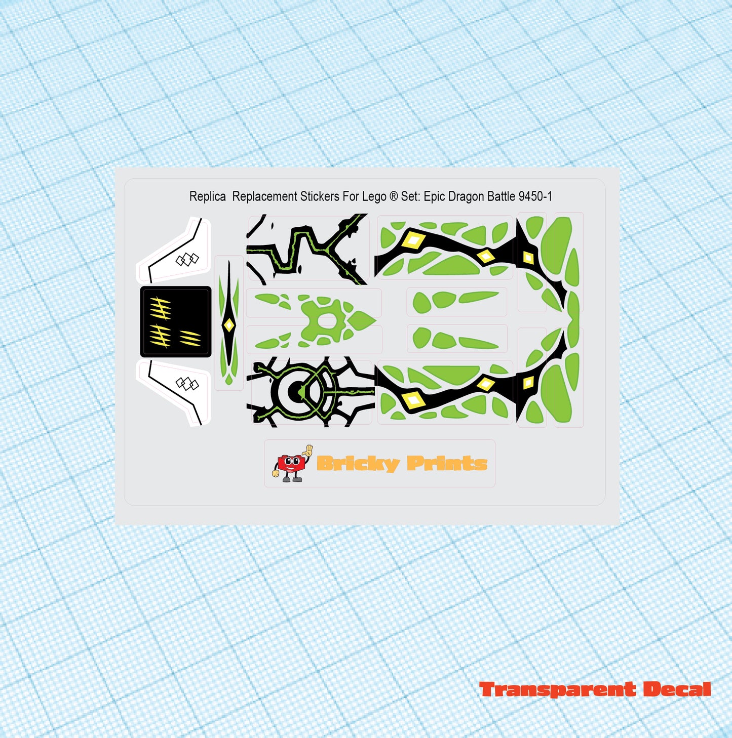 Replica Replacement sticker set: Epic Dragon Battle 9450