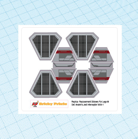 Replica Replacement sticker Set: Anakin's Jedi Interceptor 9494