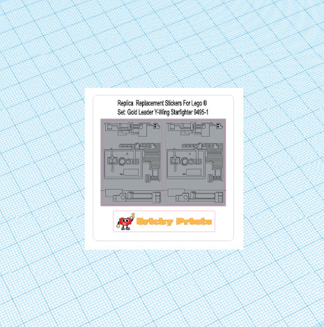 Replica Replacement sticker Set: Gold Leader Y-Wing Starfighter 9495