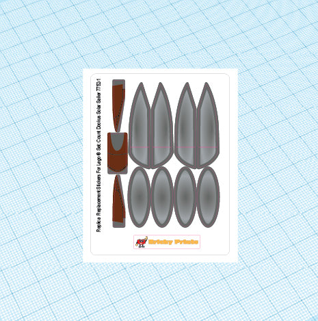Replica Replacement sticker Set: Count Dooku's Solar Sailer 7752