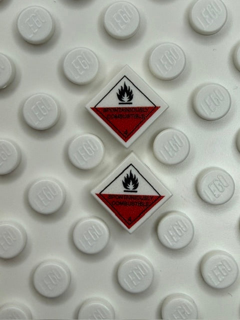 GHS 1x1 Tile: Flammable Spontainiously Combustible
