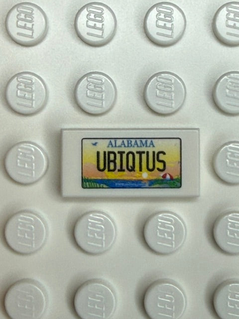 AL: US Based License Plate 1x2 Tile