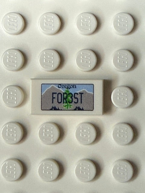 OR: US Based License Plate 1x2 Tile