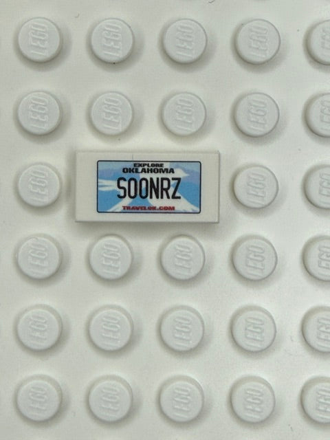 OK: US Based License Plate 1x2 Tile