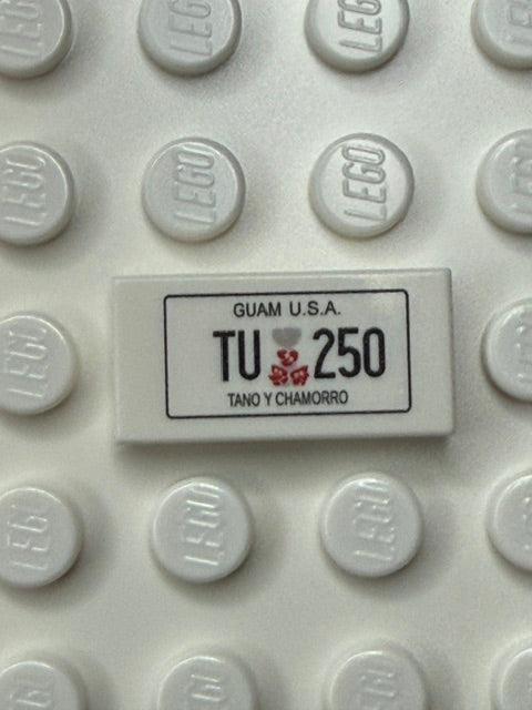 Guam: US Based License Plate 1x2 Tile
