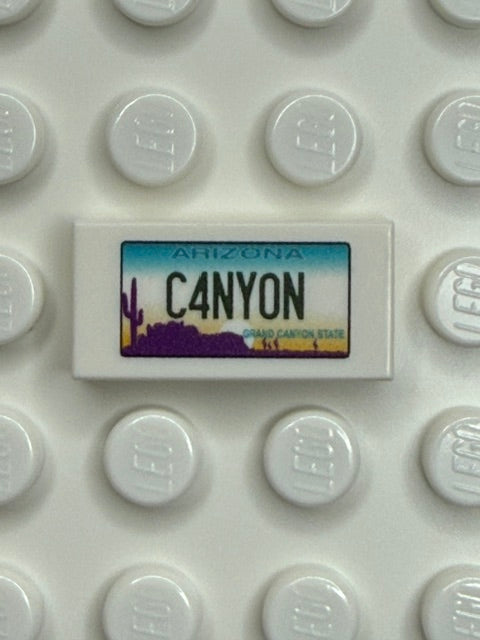 AZ: US Based License Plate 1x2 Tile