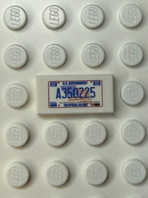 Government V1: US Based License Plate 1x2 Tile
