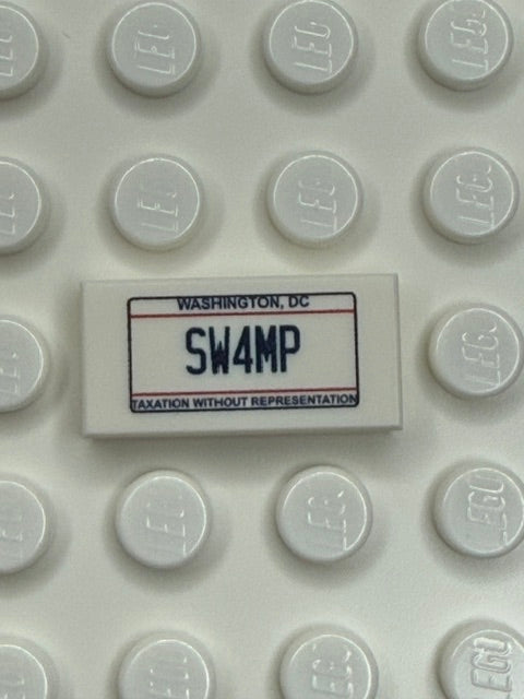 DC: US Based License Plate 1x2 Tile
