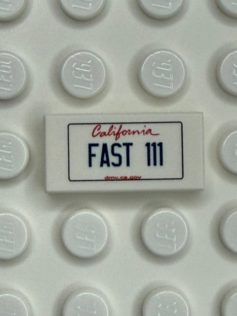 CA: US Based License Plate 1x2 Tile