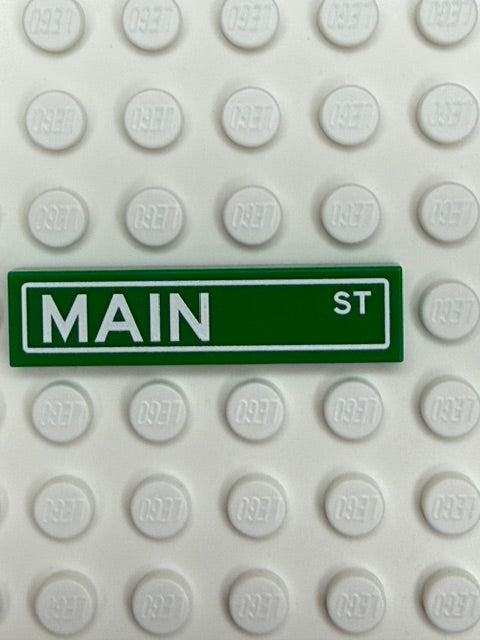Street Sign 1x4 Tile: Main Street