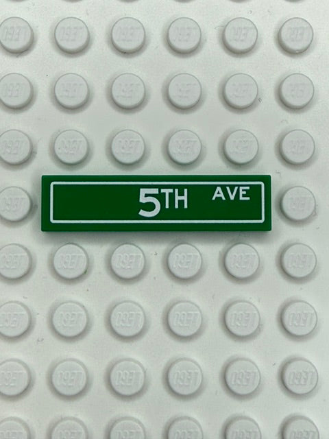 Street Sign 1x4 Tile: 5th Avenue