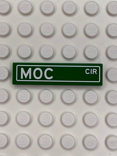 Street Sign 1x4 Tile: MOC Circle