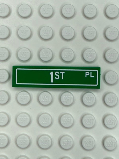 Street Sign 1x4 Tile: 1st Place
