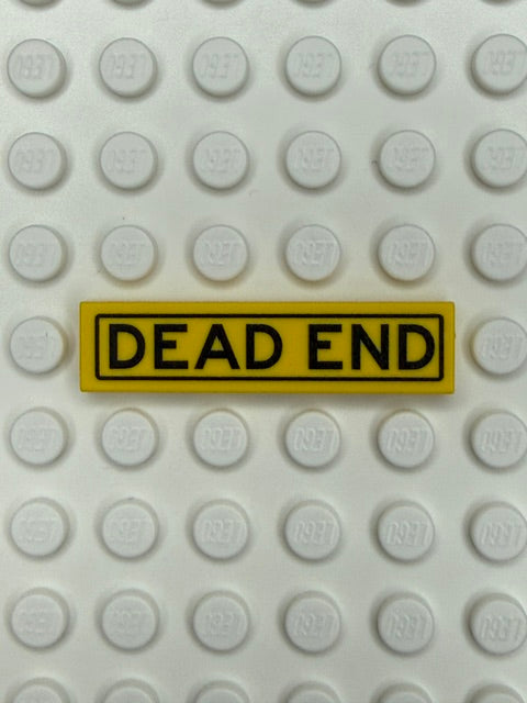 Street Sign 1x4 Tile: Dead End