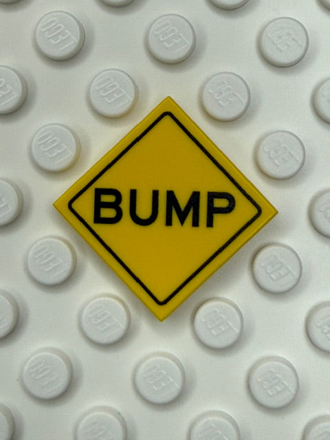 Warning Sign 2x2 Tile: Bump Sign
