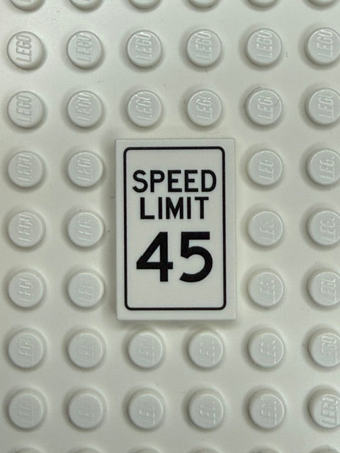 Traffic Control Sign 2x3 Tile: Speed Limit 45 mph