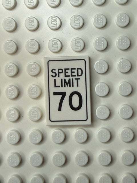 Traffic Control Sign 2x3 Tile: Speed Limit 70 mph