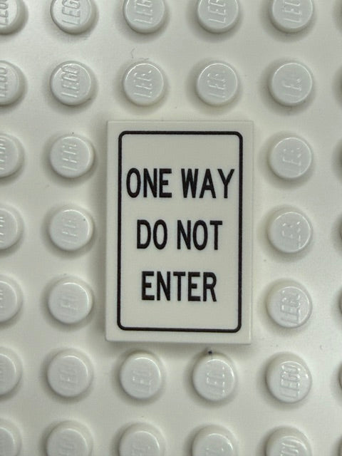 Traffic Control Sign 2x3 Tile: One Way Do Not Enter