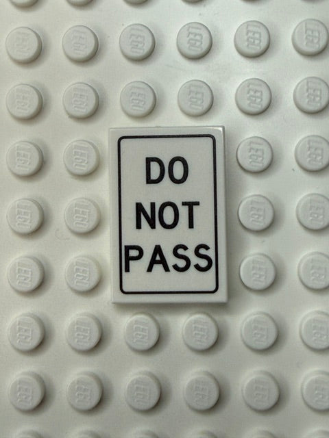 Traffic Control Sign 2x3 Tile: Do Not Pass
