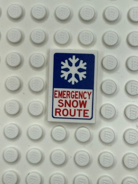 Information Signs 2x3 Tile: Emergency Snow Route