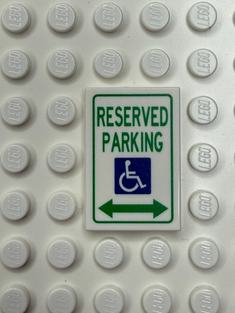 Information Signs 2x3 Tile: Handicapped Reserved Parking Arrows
