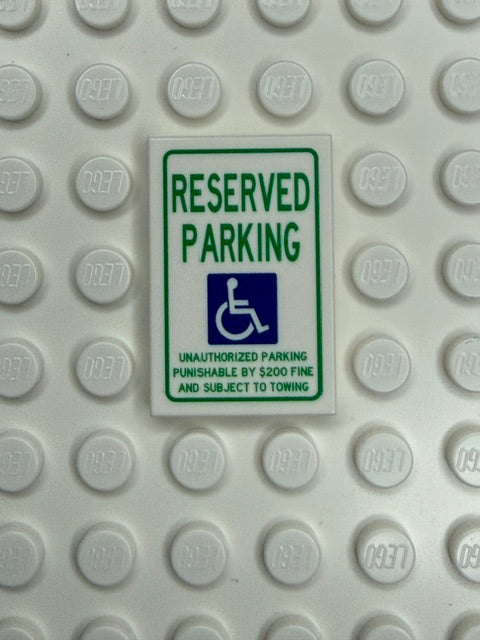 Information Signs 2x3 Tile: Handicapped Reserved Parking