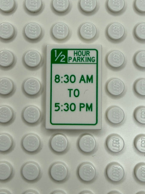 Information Signs 2x3 Tile: 1/2 Hour Parking