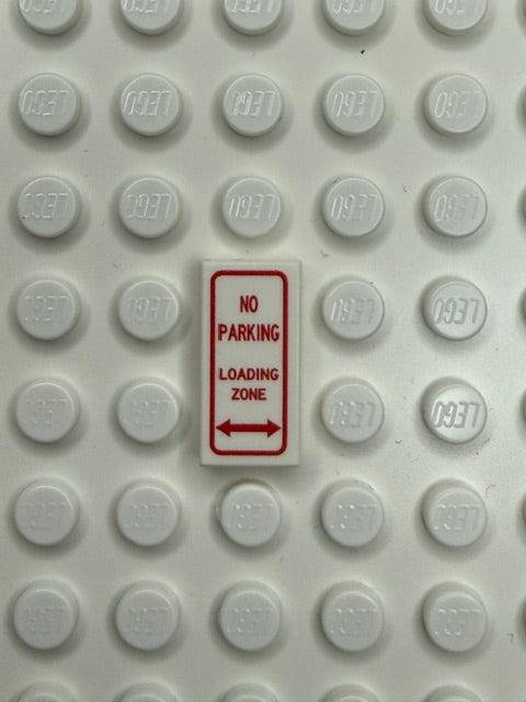 Information Signs 1x2 Tile: No Parking Loading Zone