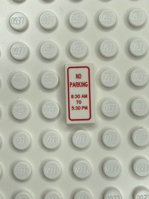 Information Signs 1x2 Tile: No Parking 8:30 AM to 5:30 PM