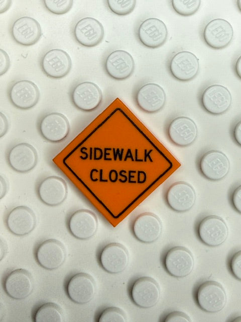 Work Signs 2x2 Tile: Sidewalk Closed