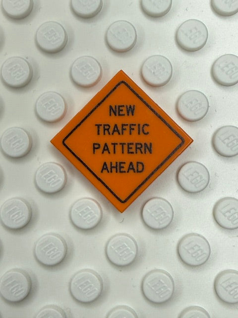 Work Signs 2x2 Tile: New Traffic Pattern Ahead