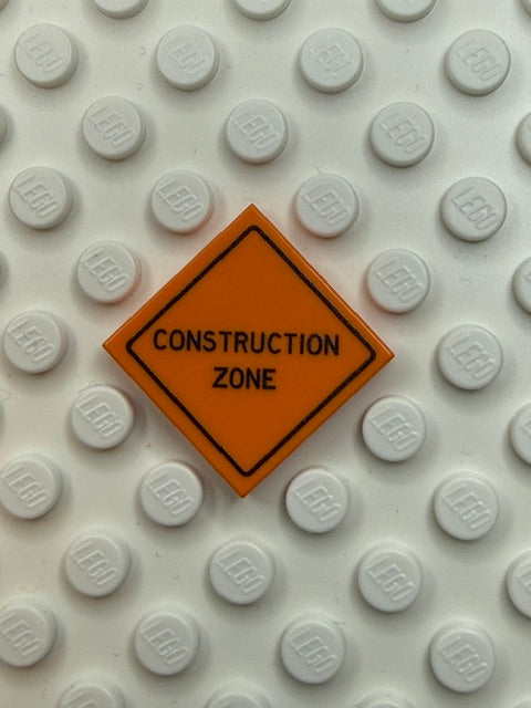 Work Signs 2x2 Tile: Construction Zone