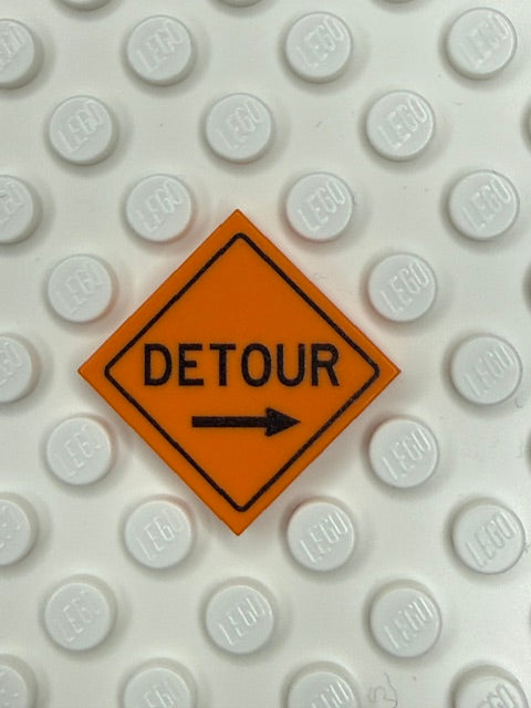 Work Signs 2x2 Tile: Detour Arrow Right