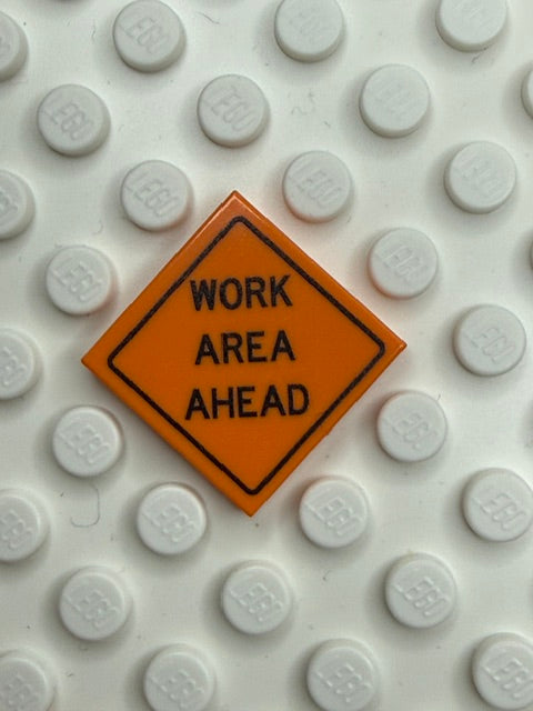 Work Signs 2x2 Tile: Work Area Ahead