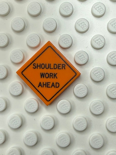 Work Signs 2x2 Tile: Shoulder Work Ahead