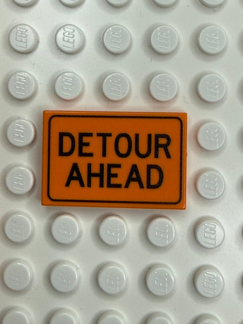 Work Signs 2x3 Tile: Detour Ahead