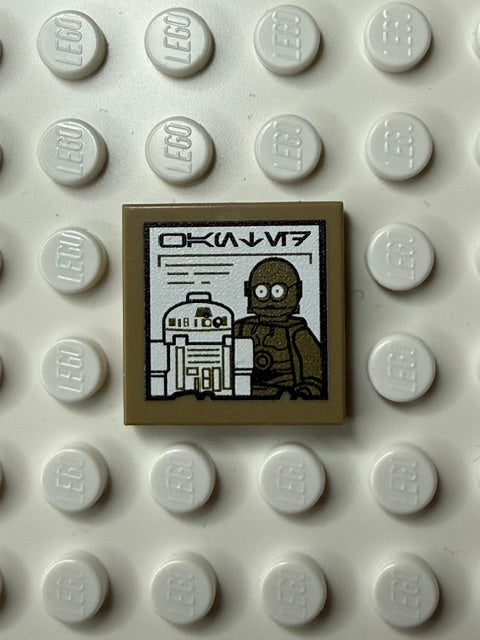 Galaxy Wars Signs and Symbols 2x2 Tile: Droids Wanted Poster