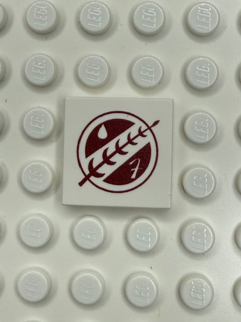Galaxy Wars Signs and Symbols 2x2 Tile: Fett Dark Red