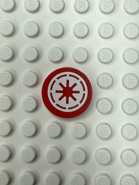 Galaxy Wars Signs and Symbols 2x2 Tile: Galactic Republic Logo White\Red