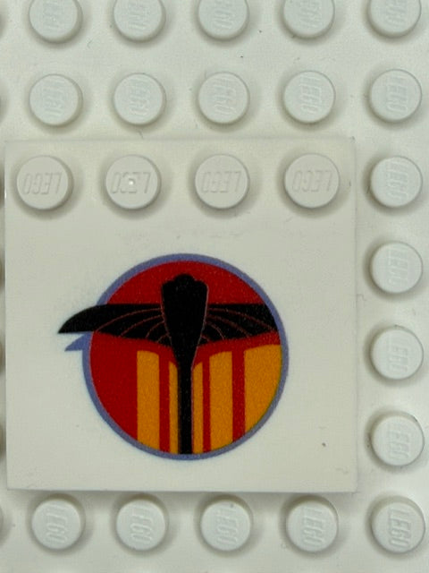 Galaxy Wars Signs and Symbols 4x4 Tile W\Studs: Rebels Phantom Left