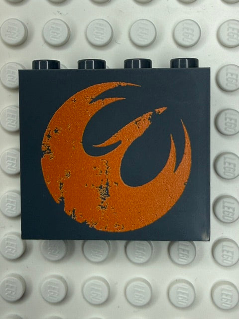 Galaxy Wars Signs and Symbols 1x4x3 Panel: Rebel Phoenix Orange\DBG