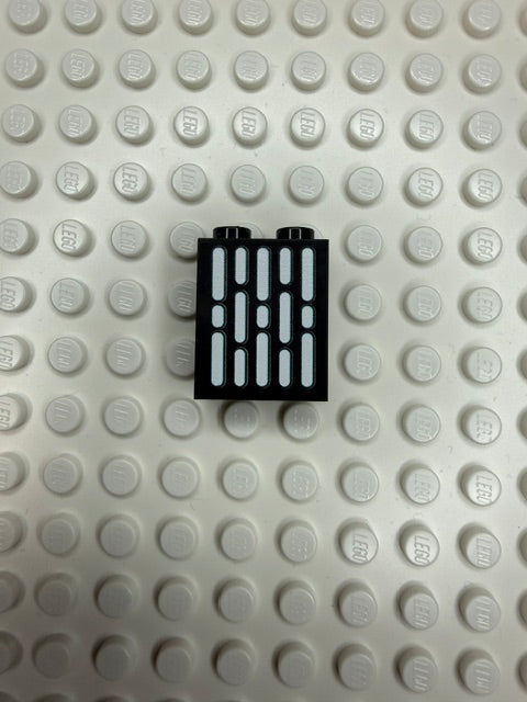 Light Panel 1x2x2 Brick: Black 5 Row Panel