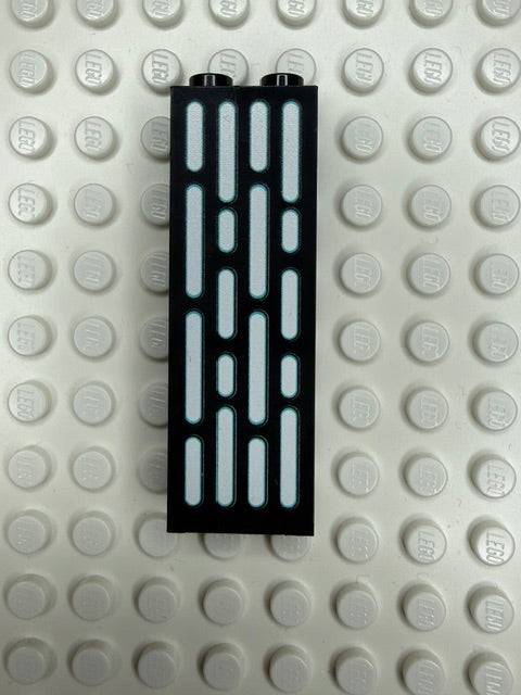 Light Panel 1x2x5 Brick: Black 4 Row Panel